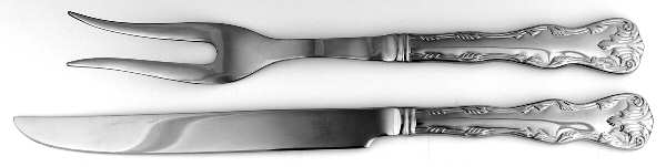 Victoria (Stainless) Large 2-Piece Roast Carving Set w/Stainless Blade