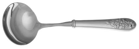 French Floral (Stainless) Gravy Ladle with No Spout Stainless Bowl HC