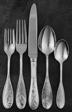 Japanese Bird and Bamboo (Stainless) 5 Piece Place Setting