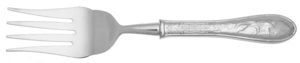 Japanese Bird and Bamboo (Stainless) Cold Meat Fork Large, Stainless Tines HC