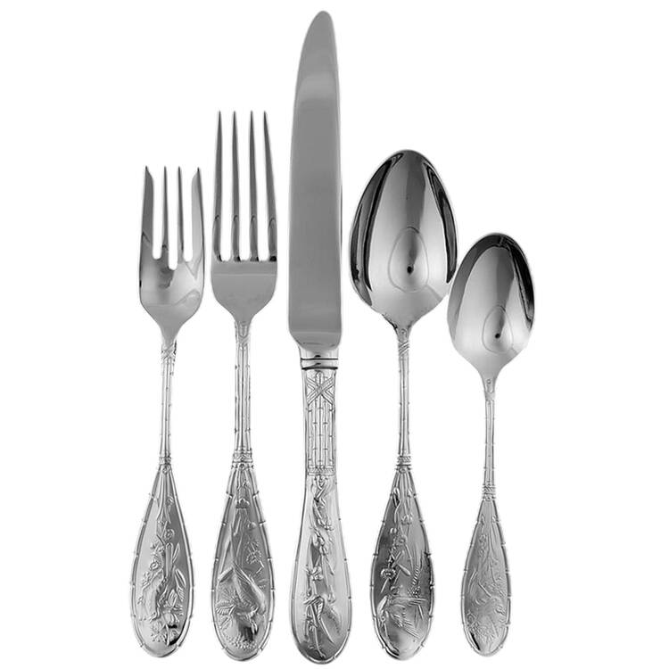 Japanese Bird and Bamboo (Stainless) 40 Piece Estate Set