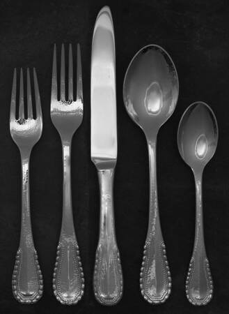 Merletto (Stainless) 5 Piece Place Setting by Ricci (Argentieri)