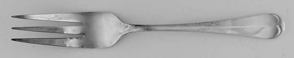 Queen Anne (Silverplate) Large Solid Cold Meat Serving Fork
