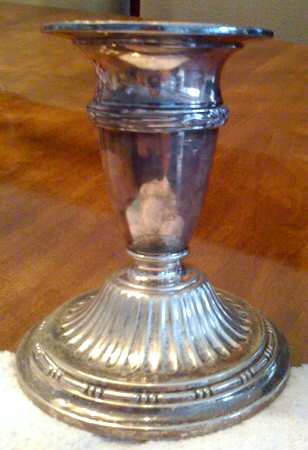 4020 (Silverplate, Hollowware) Silverplate Candlestick