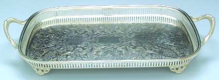 Silverplate Hollowware Silverplate Gallery Tray