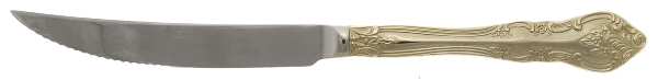 RXV2-Gold Electroplate Individual Steak Knife Hollow Handle
