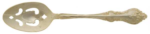 RXV2-Gold Electroplate Pierced Tablespoon (Serving Spoon)