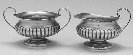 X394 (Sterling, Hollowware) Mini Sterling Creamer and Open Sugar