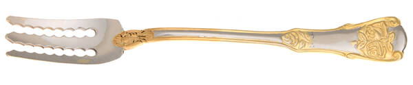 Old Country Roses (Stnls, Gold Acct) Individual Solid Spaghetti Fork Hc