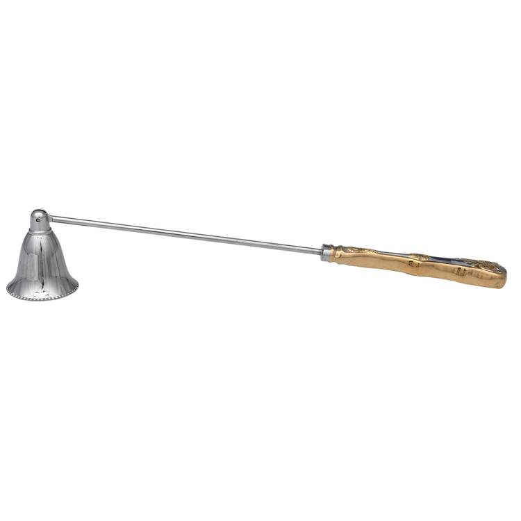 Old Country Roses (Stnls, Gold Acct) Candle Snuffer with Stainless Bowl HC