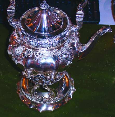 95B (Sterling, Hollowware) Kettle, Stand & Burner