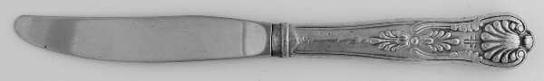 Kings (Silverplate, 1890, Hotel Ware) Butter Spreader/Master, Hollow Handle
