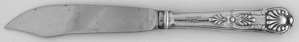 Kings (Silverplate, 1890, Hotel Ware) Individual Fish Knife with Stainless Blade