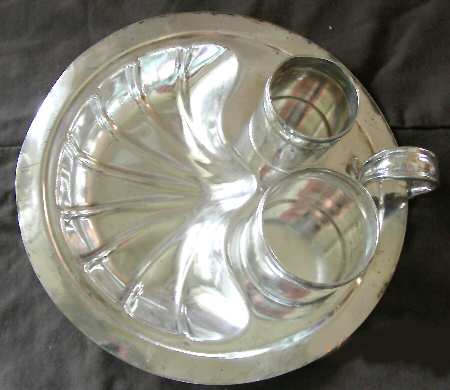 2800 (Silverplate, Hollowware) 1-Piece Attached Plated Chip & Dip Set