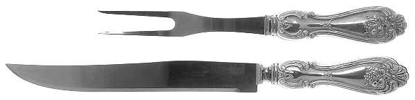 RAM4 (Sterling) Small Stainless Blade 2-Piece Steak Carving Set