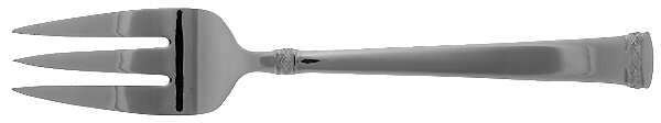 Diamond Braid (Stainless) Large Solid Cold Meat Serving Fork