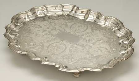 Silverplate Hollowware 14" Oval Tray