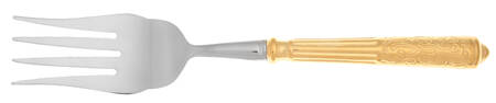 Amalfi (Gold Electroplate) Cold Meat Fork Large, Stainless Tines HC