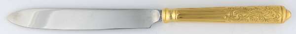 Amalfi (Gold Electroplate) New French Hollow Knife by Ricci (Argentieri)