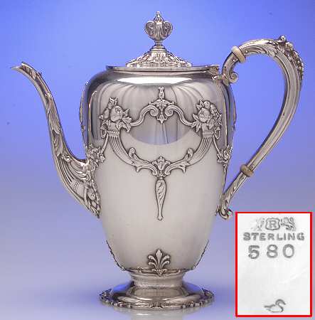 Francis I (Sterling, Hlwr, Eag-R-Lion, 580) Coffee Pot