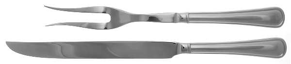 Mendon (Stainless) Large 2-Piece Roast Carving Set w/Stainless Blade
