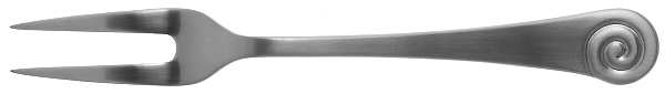 Ammonite Satin (Stainless) Medium Solid Cold Meat Serving Fork