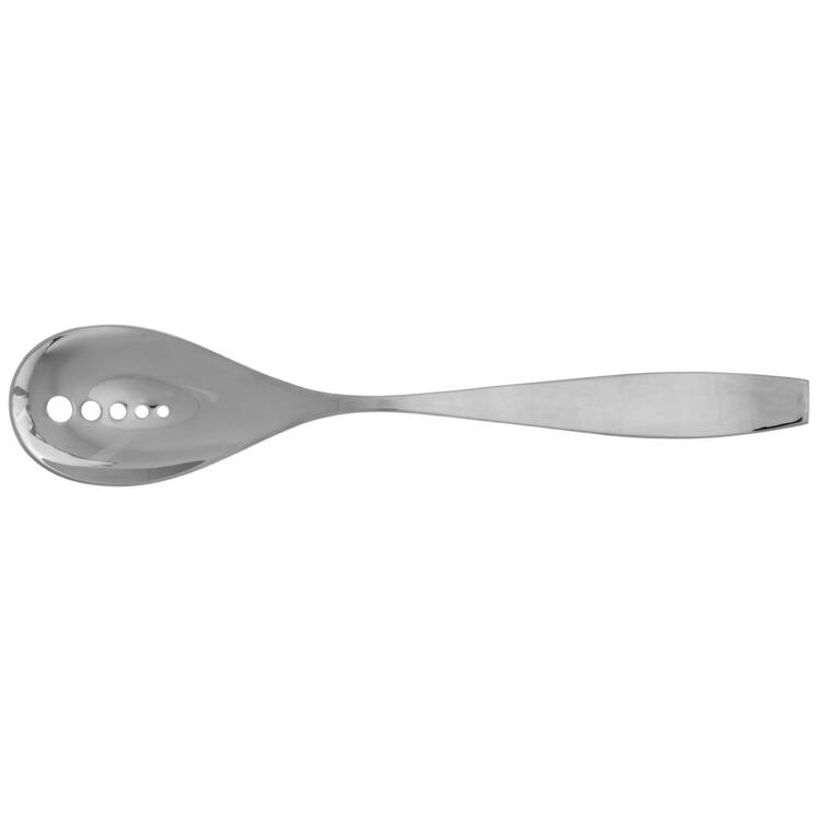 Vista (Stainless, Glossy) Pierced Solid Serving Spoon by Robert Welch