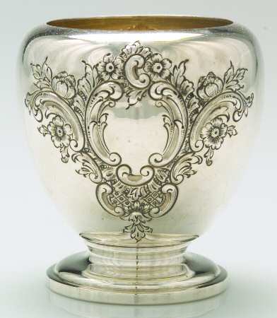 Pointed Antique-Hand Chased Waste Bowl