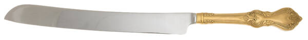 Golden Marlborough (Gold Electoplate) Wedding Cake Knife with Stainless Blade HC