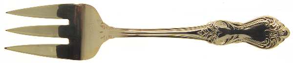 Golden Marlborough (Gold Electoplate) Medium Solid Cold Meat Serving Fork
