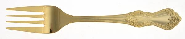 Golden Marlborough (Gold Electoplate) Individual Salad Fork