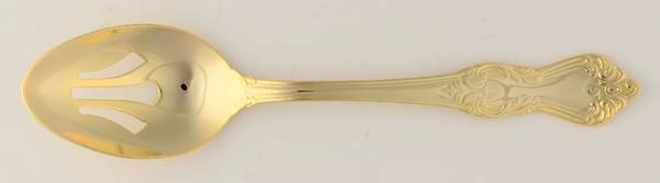 Golden Marlborough (Gold Electoplate) Pierced Tablespoon (Serving Spoon)