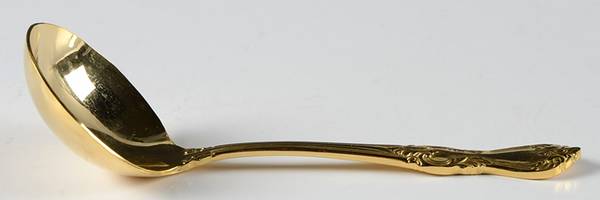 Golden Marlborough (Gold Electoplate) Solid Gravy Ladle