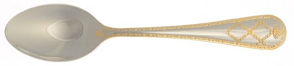 Baroness (Stainless, Gold Accent) Place/Oval Soup Spoon