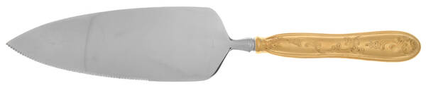 Botticelli-Satin Gold Electroplate Pie Server with Serrated Stainless Blade HC