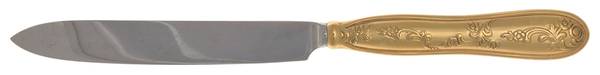 Botticelli-Satin Gold Electroplate New French Hollow Knife