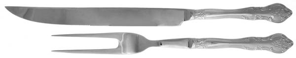RXV2 (Silverplate) Large 2-Piece Roast Carving Set w/Stainless Blade