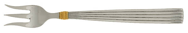 Crescendo (Matte, Gold Accent) Cocktail/Seafood Fork