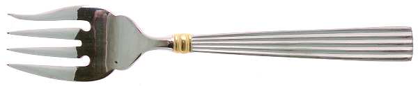Crescendo (Matte, Gold Accent) Individual Salad Fork