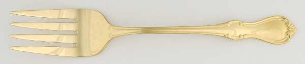 Camelot-Gold (Gold Electroplate) Medium Solid Cold Meat Serving Fork