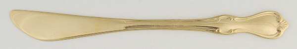 Camelot-Gold (Gold Electroplate) Flat Handle Butter Spreader