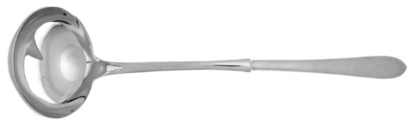 Flute (Satin Stainless) Soup Ladle with Stainless Bowl HC