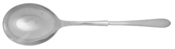 Flute (Satin Stainless) Casserole Spoon with Smooth Stainless Bowl HC