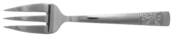 Harvest Bouquet (Stainless) Medium Solid Cold Meat Serving Fork