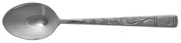 Tropical (Stainless) Place/Oval Soup Spoon by Retroneu