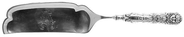 Renaissance (Silverplate, 1886, Monograms) Large Flat Handle Crumb Knife/Crumber