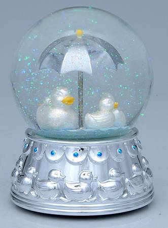 Something Duckie (Silverplate, Hollowware) Musical Water Globe