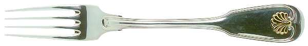 Augsburger Muschel (Gold) (Silverplate) Fork