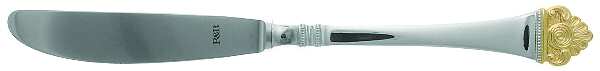 Rosenmuster (Silverplate-Gold) Modern Solid Knife