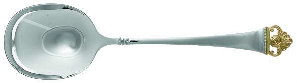 Rosenmuster (Silverplate-Gold) Solid Smooth Casserole Spoon